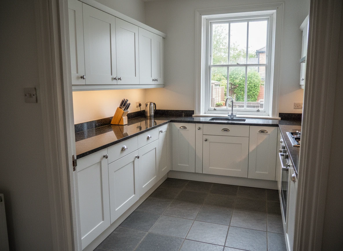 Kitchen cabinet painting in Nottingham by Robin Decorators, professional painters